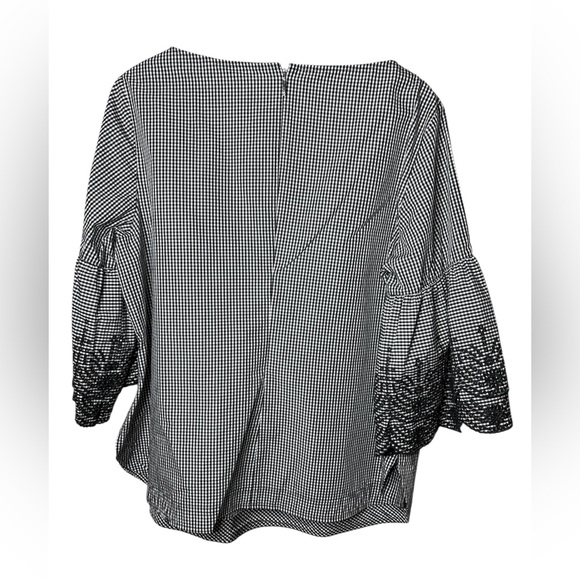 LRL Lauren Womens Gingham Plaid Top Size 2X Black Country Picnic Office Everyday - Picture 4 of 10